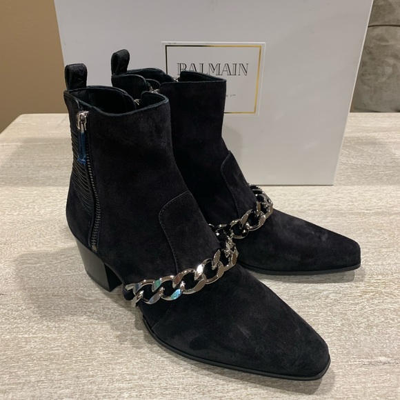 Balmain Ella Chain Booties - Picture 4 of 8